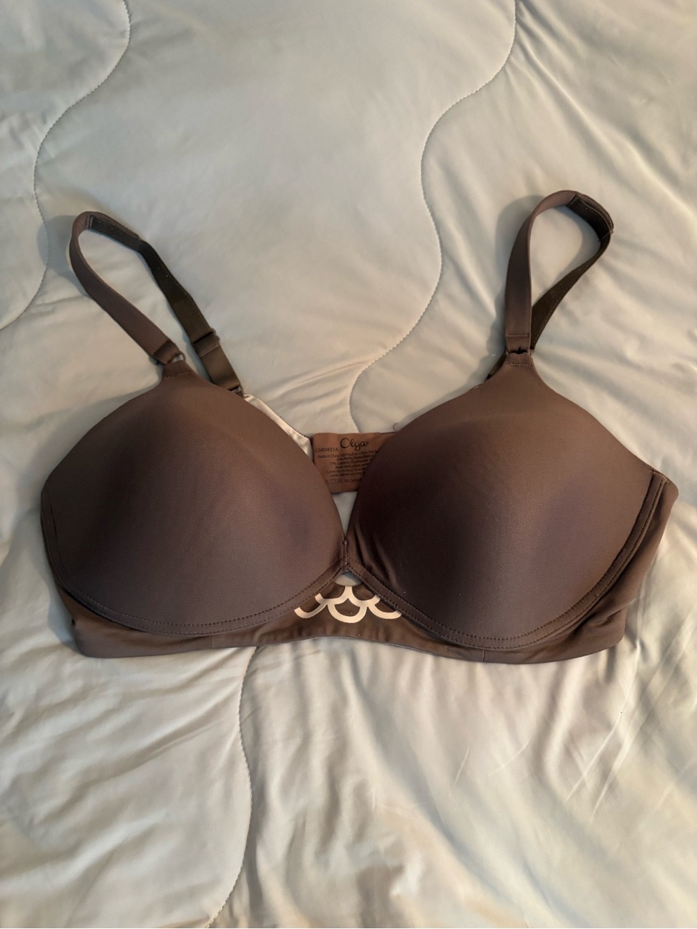 Olga By Warners Brown Bra Full Coverage T-Shirt Bra 38C No Underwire